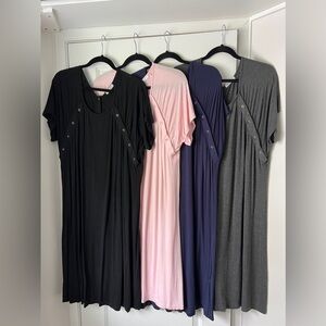 Nursing/Hospital Gown Collection - Black, Pink, Navy, Gray